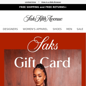 Saks Fifth Avenue, earn up to a $700 gift card today + Price drop alert on your Sophia Webster item