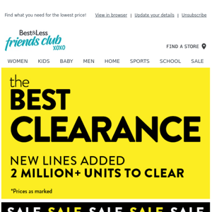 Clearance Styles In the size you need!