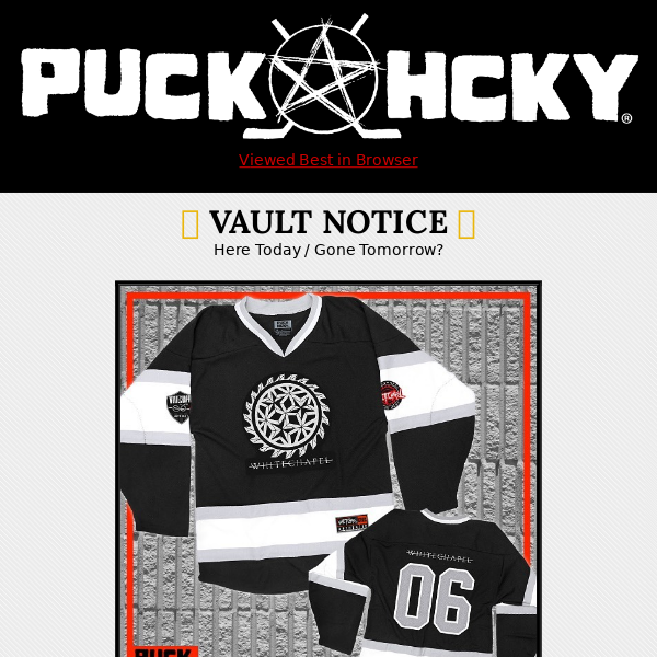 PUCK HCKY - #PANTERAXPUCKHCKY “Stronger Than All” jersey in black
