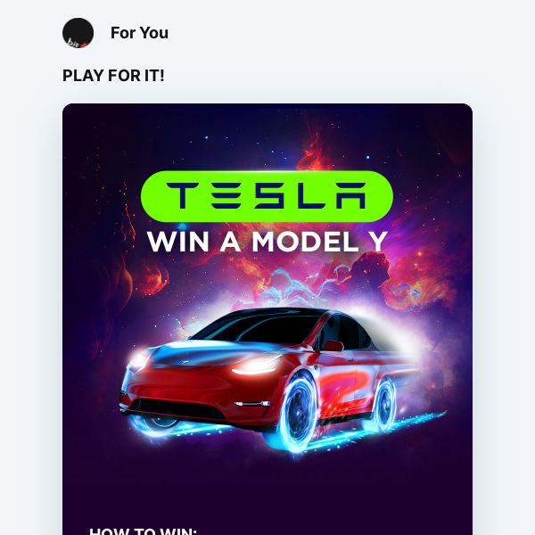 We’ve got a $52k Tesla to win! 😉