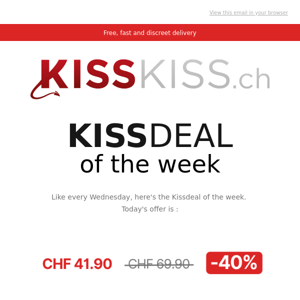 KISSDEAL : -40% off the Loveboxxx First! 🍑