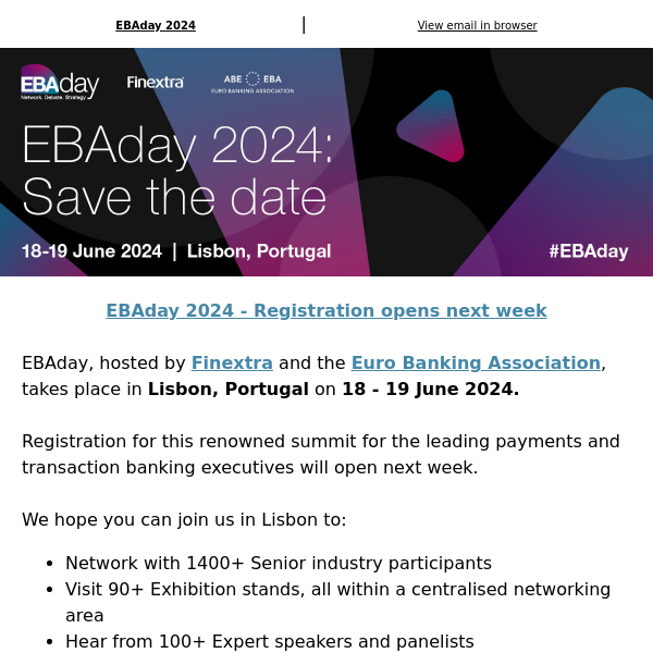 EBAday 2024 - countdown to registration