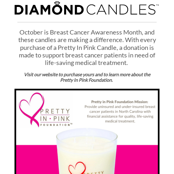 Your purchase provides support for breast cancer patients. 💗