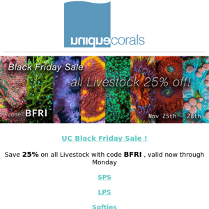 Black Friday Sale! Save 20% on all livestock now with code BFRI! 15% off MarcoRocks, 12% off Panta Rhei + more  ﻿ ﻿ 　　