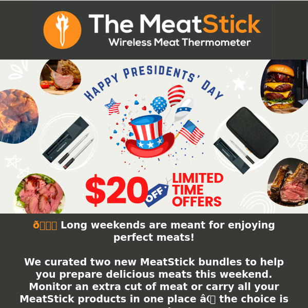 🚨 SALE ALERT! Save $20 on NEW MeatStick Bundles this Long Weekend. 🇺🇸