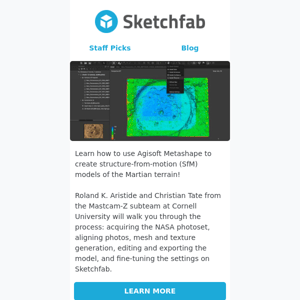 Master 3D Modeling of Martian Terrain with Sketchfab & Meet Master Artist Igor Puškarić