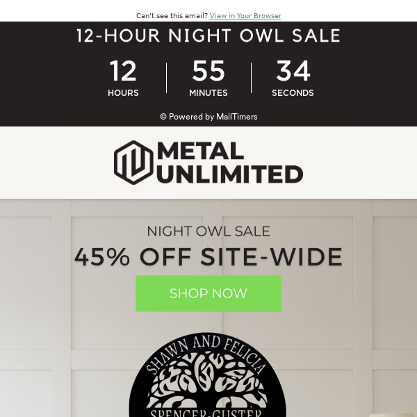 Night Owl Sale 🚨 12 HOURS ONLY! 🚨