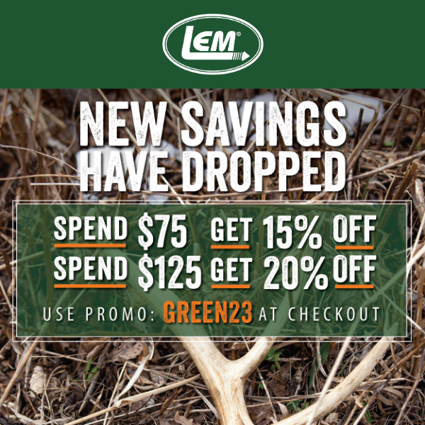 New Savings Have Dropped!