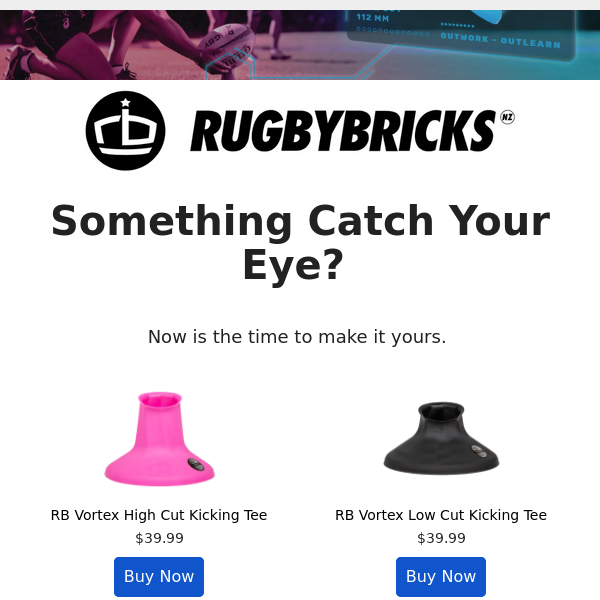 RB Vortex High Cut Kicking Tee – Rugby Bricks