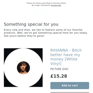 NEW PICTURE DISCS! RIHANNA / MARTIN SOLVEIG