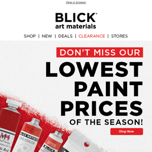 Shop our LOWEST Paint Prices of the Season!