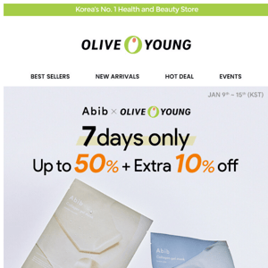 (AD) 💚Abib X Olive Young💚 Get USD100 + 60% off Chance..!