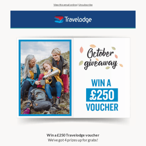 Click & Win a £250 voucher this October