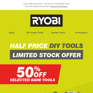Hurry, Last Chance to get 50% OFF Selected DIY Power Tools ⏰