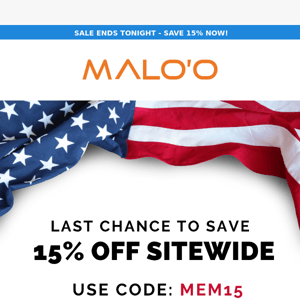 Last Chance: Memorial Day Sale Ends tonight!