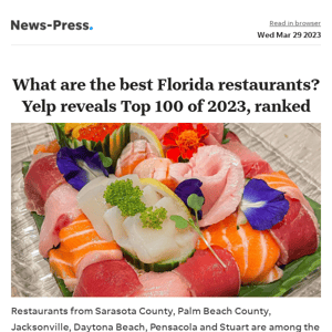 News alert: What are the best Florida restaurants? Yelp reveals Top 100 of 2023, ranked