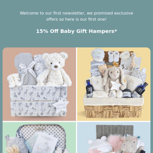 15% Off Baby Gift Hampers