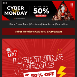 LAST HOUR this year⏰ Save 50% Last Lightning Deals💥