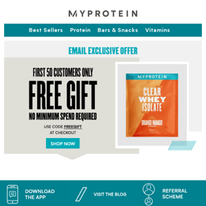 Email Exclusive: Free Gift for First 50 Customers at no min spend! Use Code: FREEGIFT