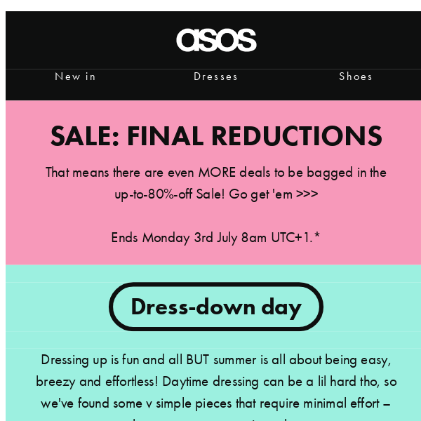 Final reductions: up to 80% off Sale! 📢