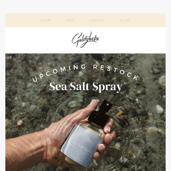 Mark Your Calendars 🗓 Our Sea Salt Spray Returns!
