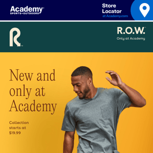 🔥 New Brand: R.O.W. for Men, Starting at $19.99