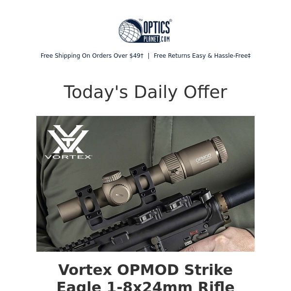 Limited Edition: 40% OFF Vortex OPMOD Strike Eagle Rifle Scope