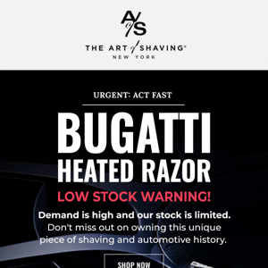 Act Fast: Bugatti Heated Razor Going Quickly