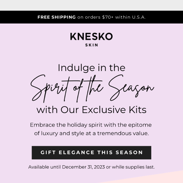 Act Fast: Holiday Kits available while supplies last