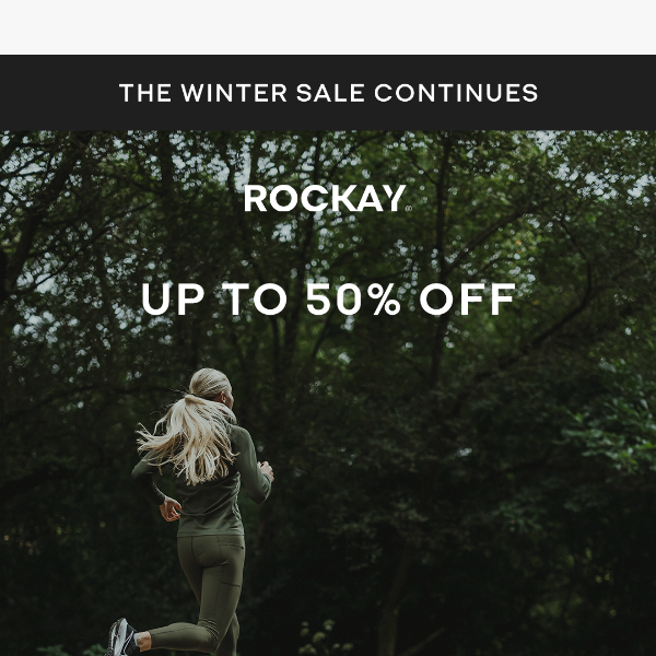 Up to 50% off continues...