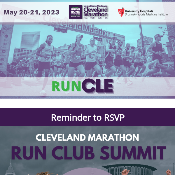 Run Club Summit Invitation - Reminder to RSVP  ﻿   ﻿ 