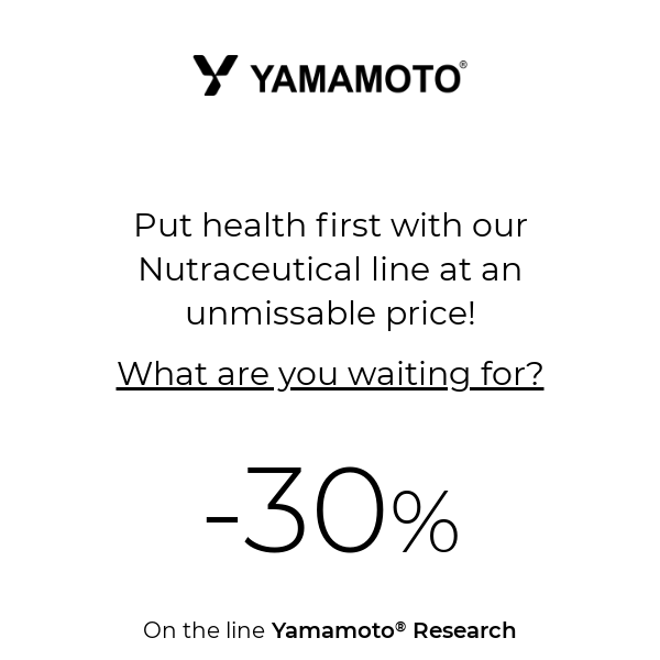 Yamamoto Nutrition, Up to 30% off Yamamoto