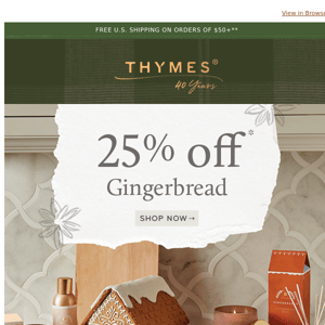 25% Off Gingerbread + a new addition