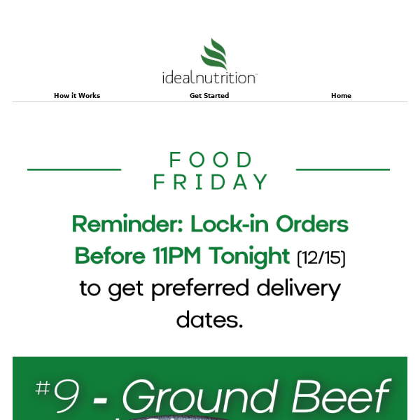 Food 🍃 Friday - Ideal Nutrition = More Time with Family 👨‍👩‍👦 Order Today!