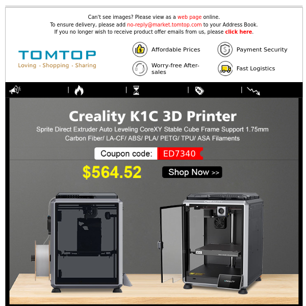 [Creality K1C 3D Printer] is Online🔥Click to Get the Discount Code!