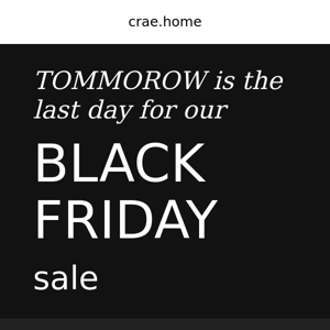 TOMORROW IS THE LAST DAY TO SAVE