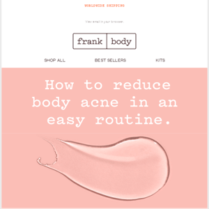 The body acne routine that actually works.