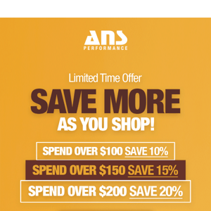 Discover HUGE Savings at ANS Performance!