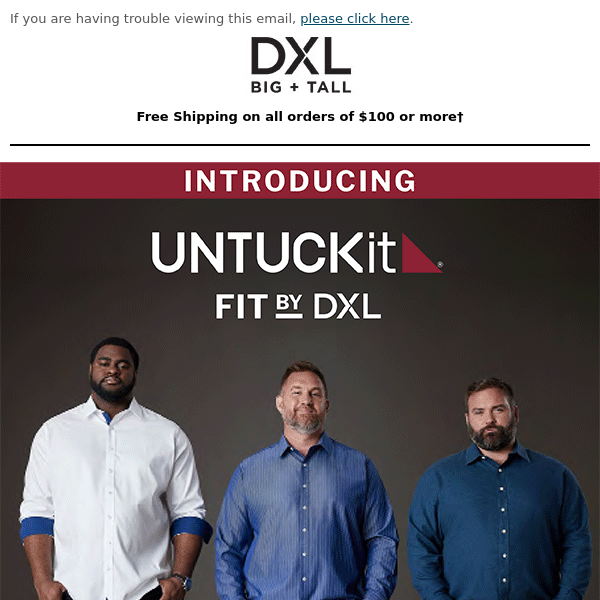 WEEKLY BRAND EDITION: INTRODUCING UNTUCKit, Fit By DXL!