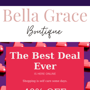 Your 15 OFF Code Inside Bella Grace Boutique