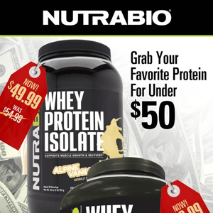 DROP Everything! Whey Protein Isolate Now Under $50 🥳