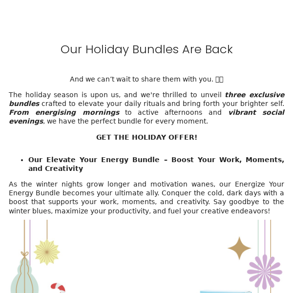 Unwrap Joy: Exclusive Offers on Our Holiday Bundles! ✨