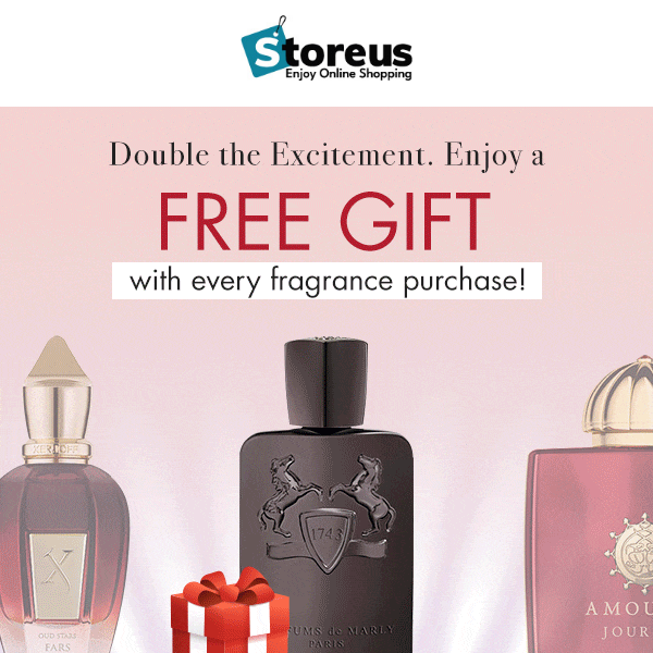Enjoy a free gift with every fragrance purchase😍