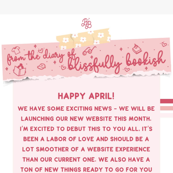 The Blissfully Bookish April 2023 Newsletter is here!