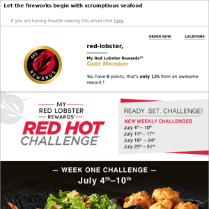 Happy 4th! Ignite Bonus Points with our RED HOT Challenge