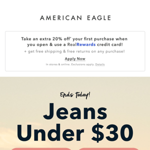 Jeans under $30 ends TODAY (!!!)