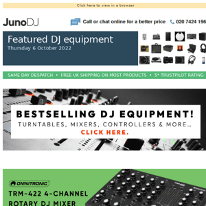 Reloop RP-2000MK2 DJ Turntable back in stock + this week's DJ equipment news...