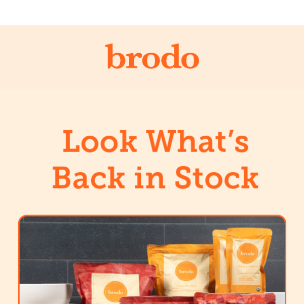 Exciting News: Your Favorite Brodo Products are Back in Stock! 🙌