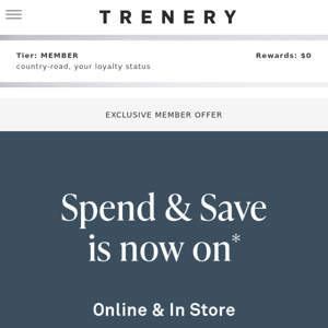 New arrivals | Spend and Save is here