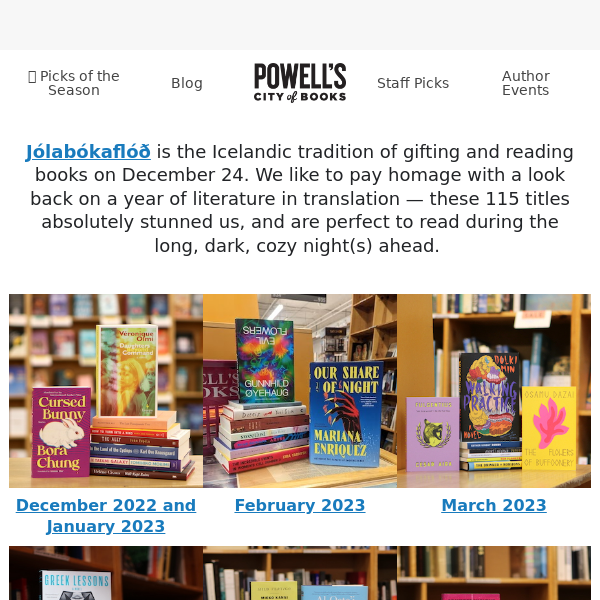 ❄️ 115 bookseller favorites to celebrate Jólabókaflóð!